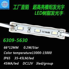 LED模组发光字6409 超高亮门头树脂发光字 12V
