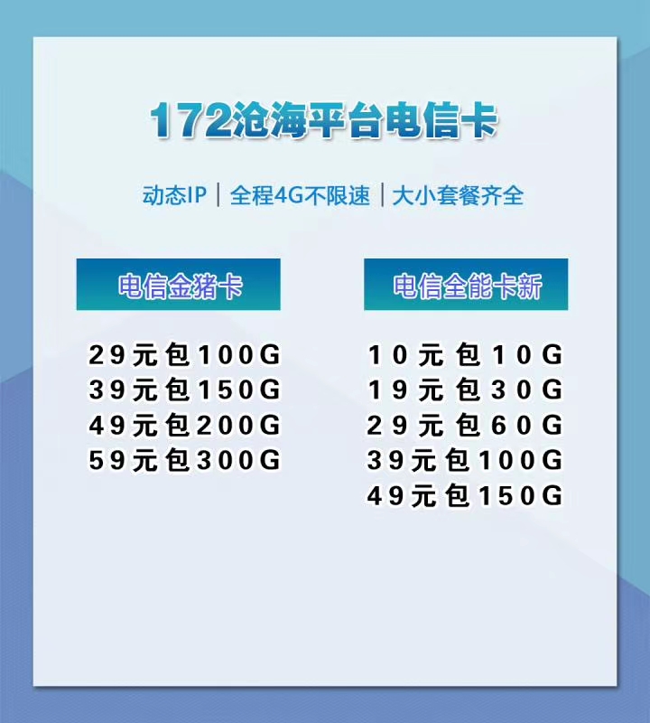 172沧海电信5g卡_电信金猪卡_10张起批