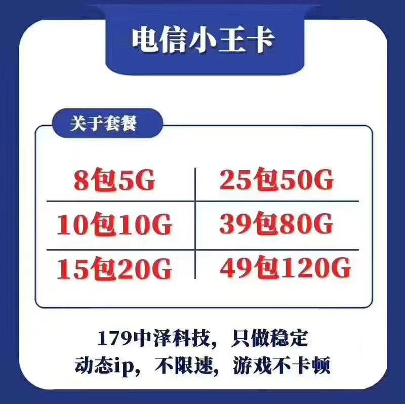 中泽179，小王卡，高返利25张起批，扶持新人，卡板稳定，不断网，支持一件代发！