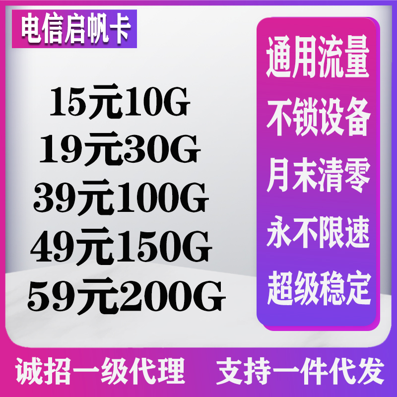 主打电信、联通稳定资源可详谈