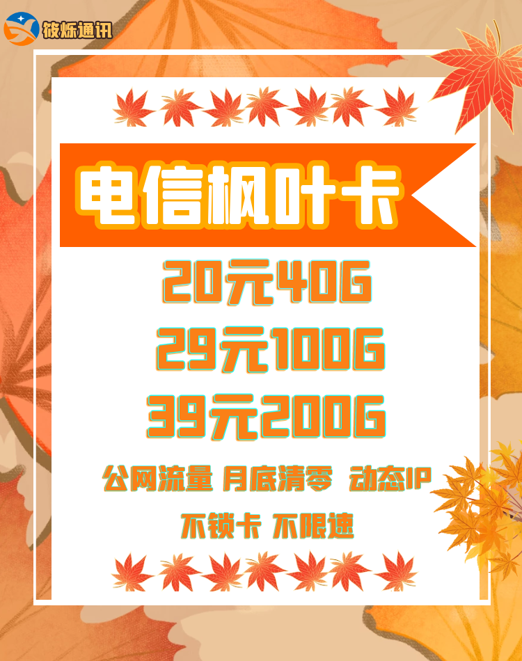 电信稳定卡 不虚1M 套餐无限叠加 全国ip