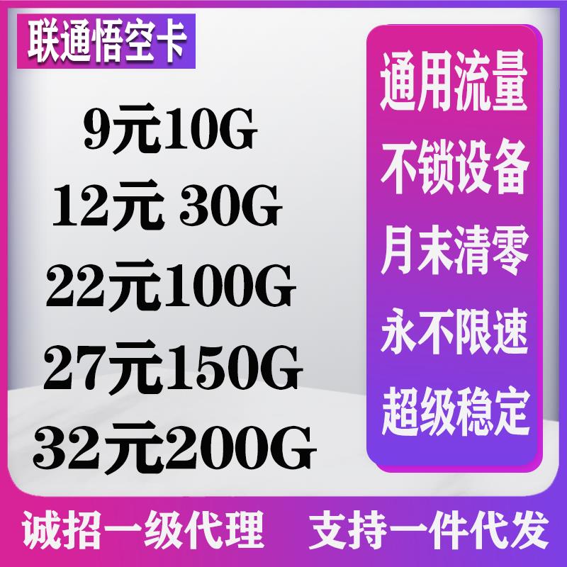 【高返佣50%】联通现货定制套餐