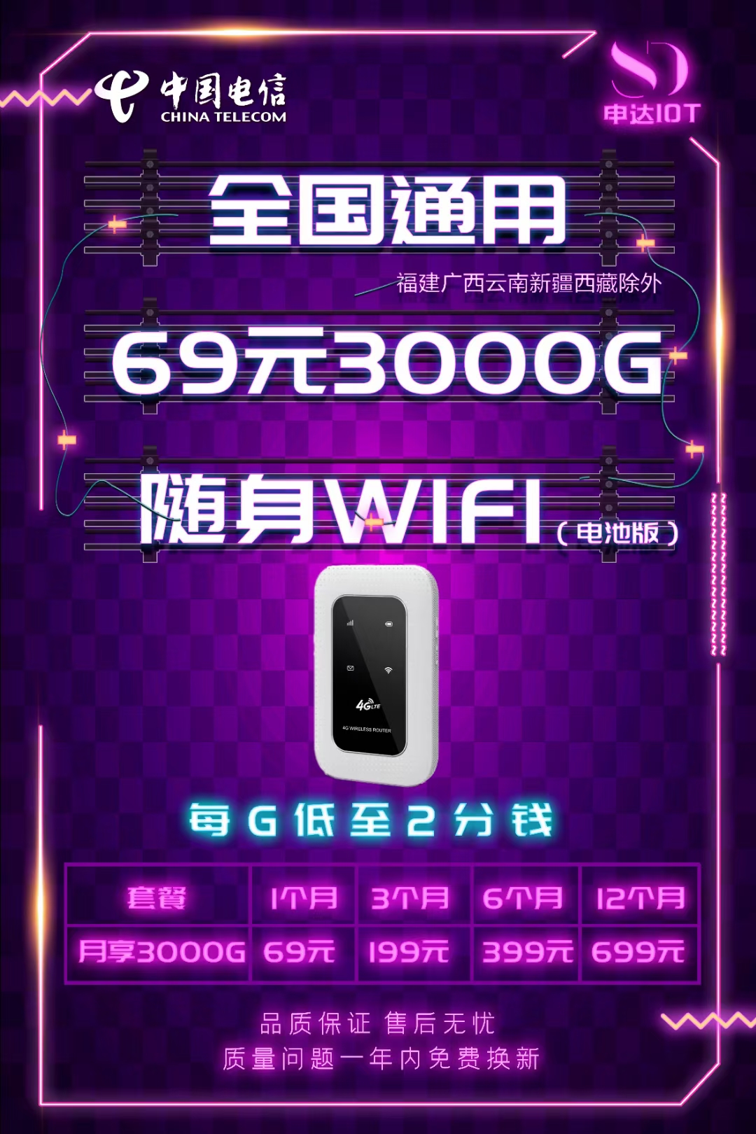 申达易讯随身wifi公司直发