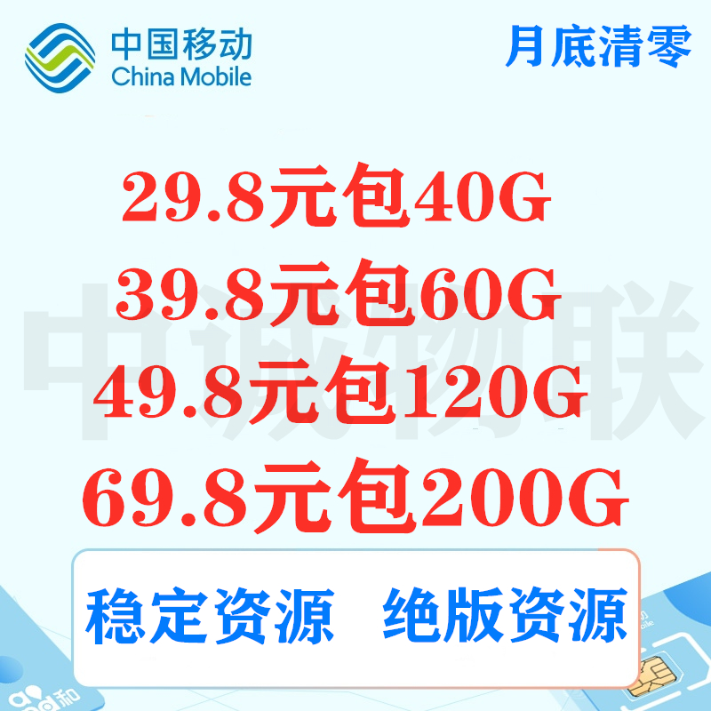 【中诚物联】中国移动独家货源 知道稀缺分来 支持视频验货 支持测试卡板