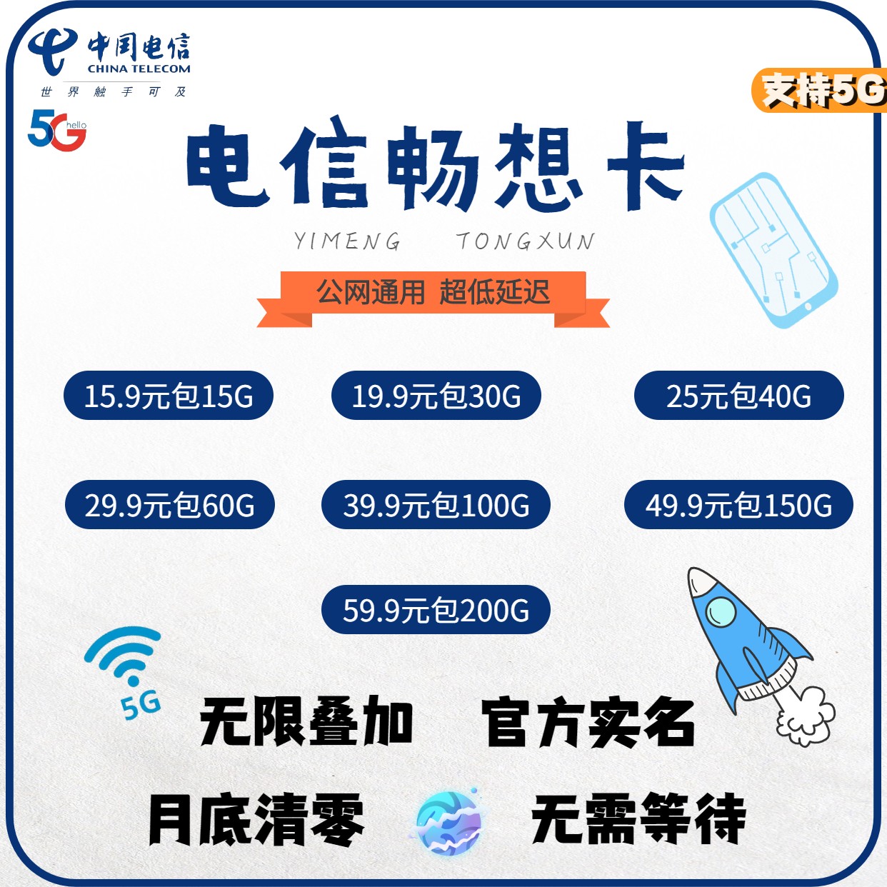 联通电信大量现货 顶反50% 开放API 欢迎咨询